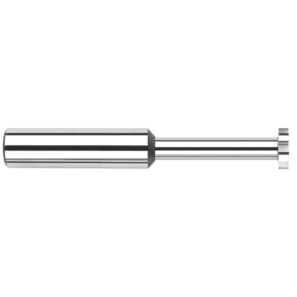 Harvey Tool - 3/8" Cut Diam, 1/8" Cut Width, 3/8" Shank, Straight-Tooth Woodruff Keyseat Cutter - Exact Industrial Supply