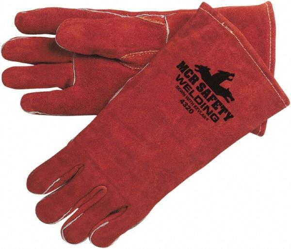 MCR Safety - Size L Lined Leather Welding Glove - Gauntlet Cuff - Best Tool & Supply