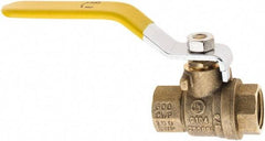 Value Collection - 3/8" Pipe, Brass Full Port Ball Valve - 2 Piece, NPT Ends, Lever Handle, 600 WOG, 150 WSP - Best Tool & Supply