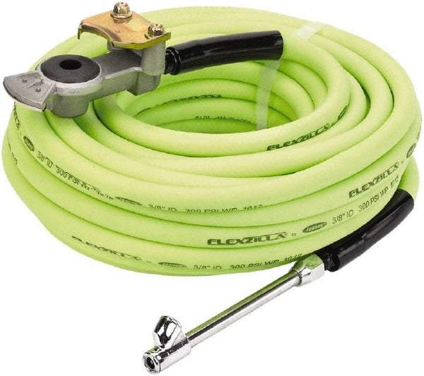 Legacy - Air Compressor Truck Tire Inflator Kit - 300 psi, 3/8" ID x 50' Flexzilla Air Hose; Glad-Hand Attachment; 30° Dual Air Chuck - Best Tool & Supply