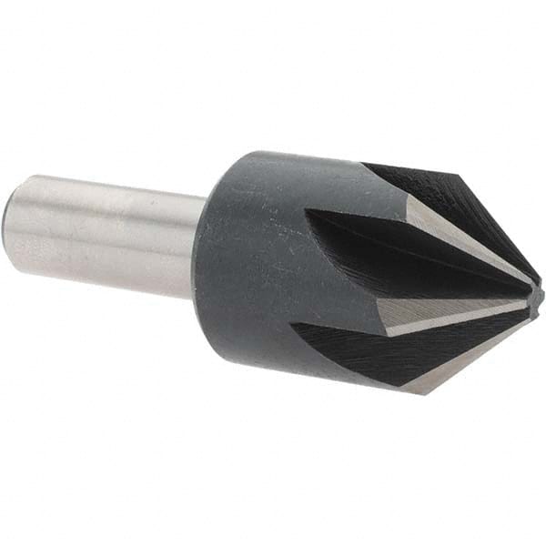 Value Collection - 1" Head Diam, 1/2" Shank Diam, 6 Flute 82° High Speed Steel Countersink - Best Tool & Supply