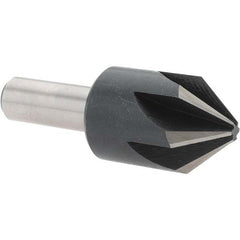 Value Collection - 1" Head Diam, 1/2" Shank Diam, 6 Flute 82° High Speed Steel Countersink - Best Tool & Supply