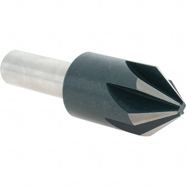 Value Collection - 7/8" Head Diam, 1/2" Shank Diam, 6 Flute 82° High Speed Steel Countersink - Best Tool & Supply