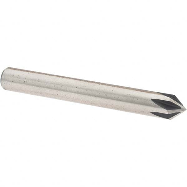 Value Collection - 1/4" Head Diam, 1/4" Shank Diam, 6 Flute 82° High Speed Steel Countersink - Best Tool & Supply