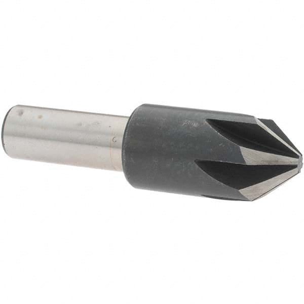 Value Collection - 3/4" Head Diam, 1/2" Shank Diam, 6 Flute 82° High Speed Steel Countersink - Best Tool & Supply