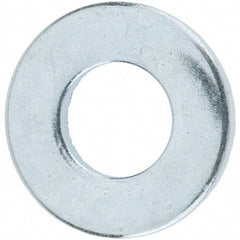 Value Collection - M8 Screw, Grade 12.9 Steel Standard Flat Washer - 9mm ID x 18.5mm OD, 1.6mm Thick, Zinc-Plated Finish - Best Tool & Supply