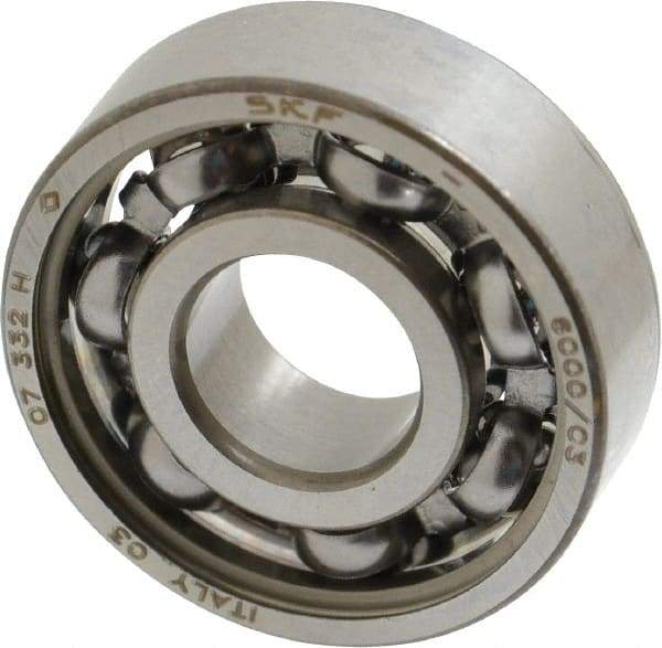 SKF - 10mm Bore Diam, 26mm OD, Open Deep Groove Radial Ball Bearing - 8mm Wide, 1 Row, Round Bore, 1,960 Nm Static Capacity, 4,750 Nm Dynamic Capacity - Best Tool & Supply