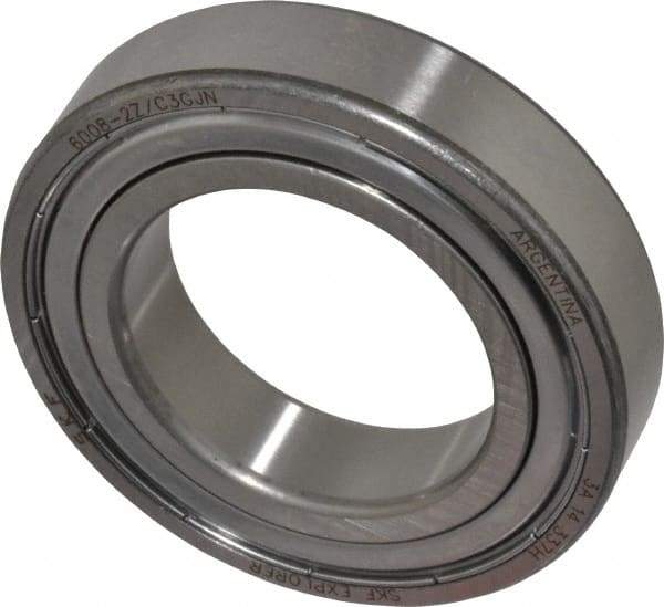 SKF - 40mm Bore Diam, 68mm OD, Double Shield Deep Groove Radial Ball Bearing - 15mm Wide, 1 Row, Round Bore, 11,600 Nm Static Capacity, 17,800 Nm Dynamic Capacity - Best Tool & Supply