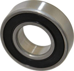 SKF - 25mm Bore Diam, 52mm OD, Double Seal Deep Groove Radial Ball Bearing - 15mm Wide, 1 Row, Round Bore, 7,800 Nm Static Capacity, 14,800 Nm Dynamic Capacity - Best Tool & Supply