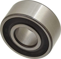 SKF - 17mm Bore Diam, 40mm OD, Double Seal Angular Contact Radial Ball Bearing - 17.5mm Wide, 2 Rows, Round Bore, 8,800 Lb Static Capacity, 14,300 Lb Dynamic Capacity - Best Tool & Supply