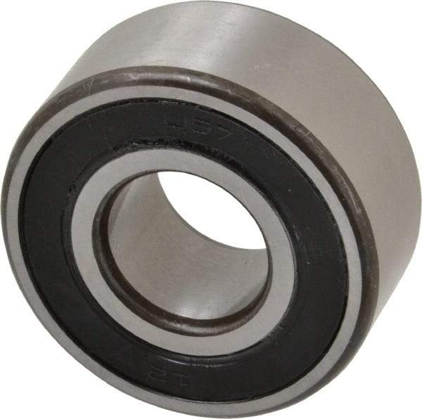 SKF - 20mm Bore Diam, 47mm OD, Double Seal Angular Contact Radial Ball Bearing - 20.6mm Wide, 2 Rows, Round Bore, 12,000 Lb Static Capacity, 19,000 Lb Dynamic Capacity - Best Tool & Supply