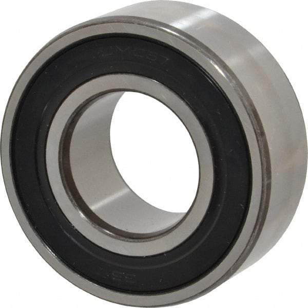 SKF - 30mm Bore Diam, 62mm OD, Double Seal Angular Contact Radial Ball Bearing - 23.8mm Wide, 2 Rows, Round Bore, 20,800 Lb Static Capacity, 28,600 Lb Dynamic Capacity - Best Tool & Supply