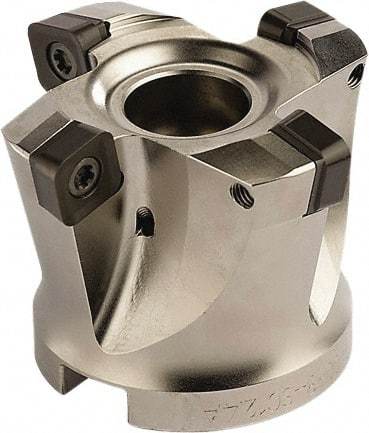 Seco - 6 Inserts, 3.1496" Cutter Diam, 0.0787" Max Depth of Cut, Indexable High-Feed Face Mill - 1.063" Arbor Hole Diam, 0.4882" Keyway Width, 1.9685" High, SCE.. 1206.. Inserts - Best Tool & Supply