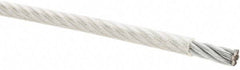 Value Collection - 7/16" x 3/8" Diam, Aircraft Cable - 14,400 Lb Breaking Strength, 7 x 19 Strand Core, Vinyl Coating - Best Tool & Supply