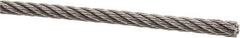 Value Collection - 1/8" Diam, Aircraft Cable - 1,700 Lb Breaking Strength, 7 x 7 Strand Core - Best Tool & Supply