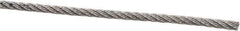 Value Collection - 1/16" Diam, Aircraft Cable - 480 Lb Breaking Strength, 7 x 7 Strand Core - Best Tool & Supply