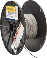 Value Collection - 1/16" Diam, Aircraft Cable - 480 Lb Breaking Strength, 7 x 7 Strand Core - Best Tool & Supply