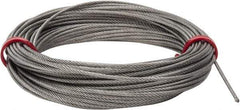 Value Collection - 1/16" Diam, Aircraft Cable - 480 Lb Breaking Strength, 7 x 7 Strand Core - Best Tool & Supply