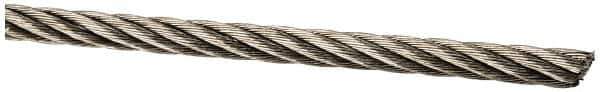 Value Collection - 1/8" Diam, Aircraft Cable - 1,760 Lb Breaking Strength, 7 x 19 Strand Core - Best Tool & Supply