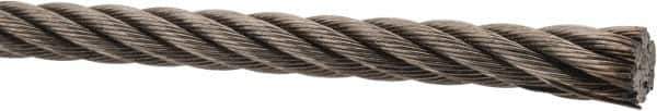 Value Collection - 1/4" Diam, Aircraft Cable - 6,400 Lb Breaking Strength, 7 x 19 Strand Core - Best Tool & Supply