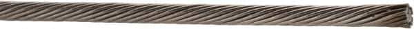 Value Collection - 3/32" Diam, Aircraft Cable - 1,200 Lb Breaking Strength, 1 x 19 Single Strand - Best Tool & Supply