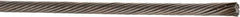 Value Collection - 3/32" Diam, Aircraft Cable - 1,200 Lb Breaking Strength, 1 x 19 Single Strand - Best Tool & Supply