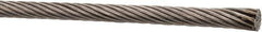 Value Collection - 3/16" Diam, Aircraft Cable - 4,700 Lb Breaking Strength, 1 x 19 Single Strand - Best Tool & Supply