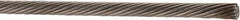 Value Collection - 1/8" Diam, Aircraft Cable - 2,100 Lb Breaking Strength, 1 x 19 Single Strand - Best Tool & Supply