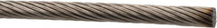 Value Collection - 1/4" Diam, Aircraft Cable - 8,200 Lb Breaking Strength, 1 x 19 Single Strand - Best Tool & Supply