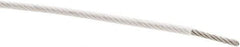 Value Collection - 3/32" x 1/16" Diam, Aircraft Cable - 480 Lb Breaking Strength, 7 x 7 Strand Core, Nylon Coating - Best Tool & Supply