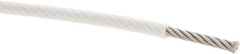 Value Collection - 3/8" x 1/4" Diam, Aircraft Cable - 6,400 Lb Breaking Strength, 7 x 19 Strand Core, Nylon Coating - Best Tool & Supply