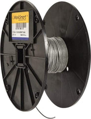 Value Collection - 1/16" x 3/64" Diam, Aircraft Cable - 270 Lb Breaking Strength, 7 x 7 Strand Core, Nylon Coating - Best Tool & Supply