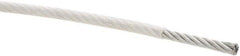 Value Collection - 5/16" x 1/4" Diam, Aircraft Cable - 7,000 Lb Breaking Strength, 7 x 19 Strand Core, Nylon Coating - Best Tool & Supply