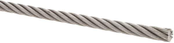 Value Collection - 3/8" Diam, Steel Wire Rope - 11,800 Lb Breaking Strength, 6 x 19 IWRC - Best Tool & Supply