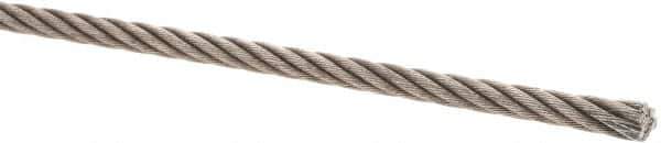 Value Collection - 1/4" Diam, Steel Wire Rope - 5,300 Lb Breaking Strength, 6 x 19 IWRC - Best Tool & Supply