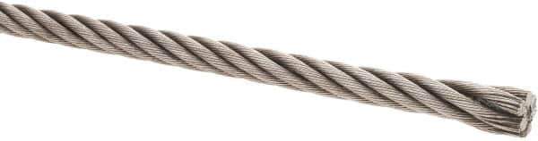 Value Collection - 3/8" Diam, Steel Wire Rope - 11,800 Lb Breaking Strength, 6 x 37 IWRC - Best Tool & Supply