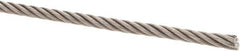 Value Collection - 1/4" Diam, Steel Wire Rope - 4,940 Lb Breaking Strength, 6 x 37 IWRC - Best Tool & Supply