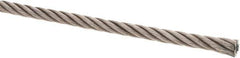 Value Collection - 1/4" Diam, Steel Wire Rope - 5,300 Lb Breaking Strength, 6 x 37 IWRC - Best Tool & Supply