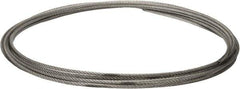 Value Collection - 5/16" Diam, Galvanized Steel Wire Rope - 9,800 Lb Breaking Strength, 7 x 19 Strand Core - Best Tool & Supply