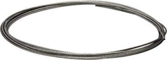 Value Collection - 1/4" Diam, Galvanized Steel Wire Rope - 7,000 Lb Breaking Strength, 7 x 19 Strand Core - Best Tool & Supply