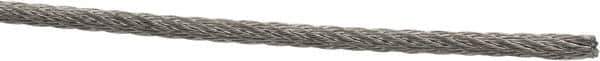 Value Collection - 3/32" Diam, Aircraft Cable - 920 Lb Breaking Strength, 7 x 7 Strand Core - Best Tool & Supply