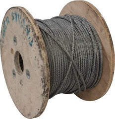 Value Collection - 1/4" Diam, Aircraft Cable - 6,100 Lb Breaking Strength, 7 x 7 Strand Core - Best Tool & Supply