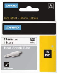 Dymo - 1" Wide x 60" Long, White Heat Shrinkable Polyolefin Label Printer Cartridge - For RHINO 6000, 6500 - Best Tool & Supply