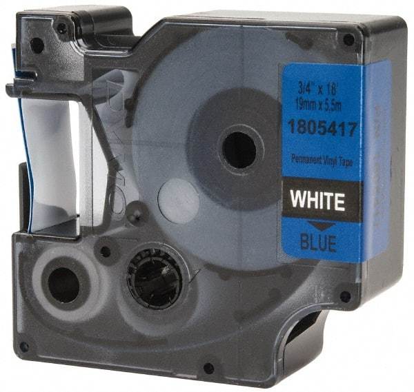 Dymo - 3/4" Wide x 216" Long, Blue Vinyl Label Printer Cartridge - For RHINO 4200, 5200, 6000, 6500 - Best Tool & Supply