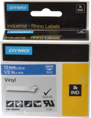 Dymo - 5" Wide x 216" Long, Blue Vinyl Label Printer Cartridge - For RHINO 1000, 3000, 4200, 5000, 5200,6000, 6500 - Best Tool & Supply