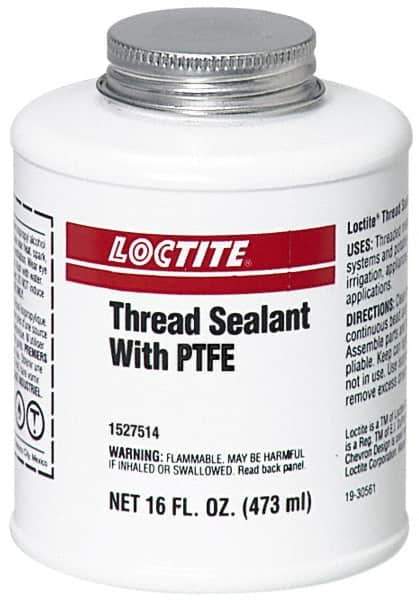 Loctite - 16 Fluid Ounce Brush Top Can, White, Paste Chemical Pipe Thread Sealant - Series 5113 - Best Tool & Supply