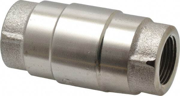 Strataflo - 3/4" Nickel Plated Brass Check Valve - Inline, FNPT x FNPT, 400 WOG - Best Tool & Supply