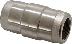 Strataflo - 1-1/4" Nickel Plated Brass Check Valve - Inline, FNPT x FNPT, 400 WOG - Best Tool & Supply