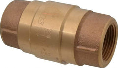 Strataflo - 1" Brass Check Valve - Inline, FNPT x FNPT, 200 WOG - Best Tool & Supply