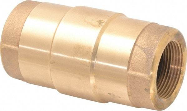 Strataflo - 1-1/4" Brass Check Valve - Inline, FNPT x FNPT, 200 WOG - Best Tool & Supply